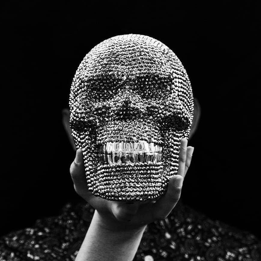 Interior Illusions Plus Rhinestone Skull Bank - 8" long