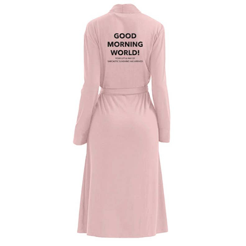 Lightweight Robe-Good Morning World