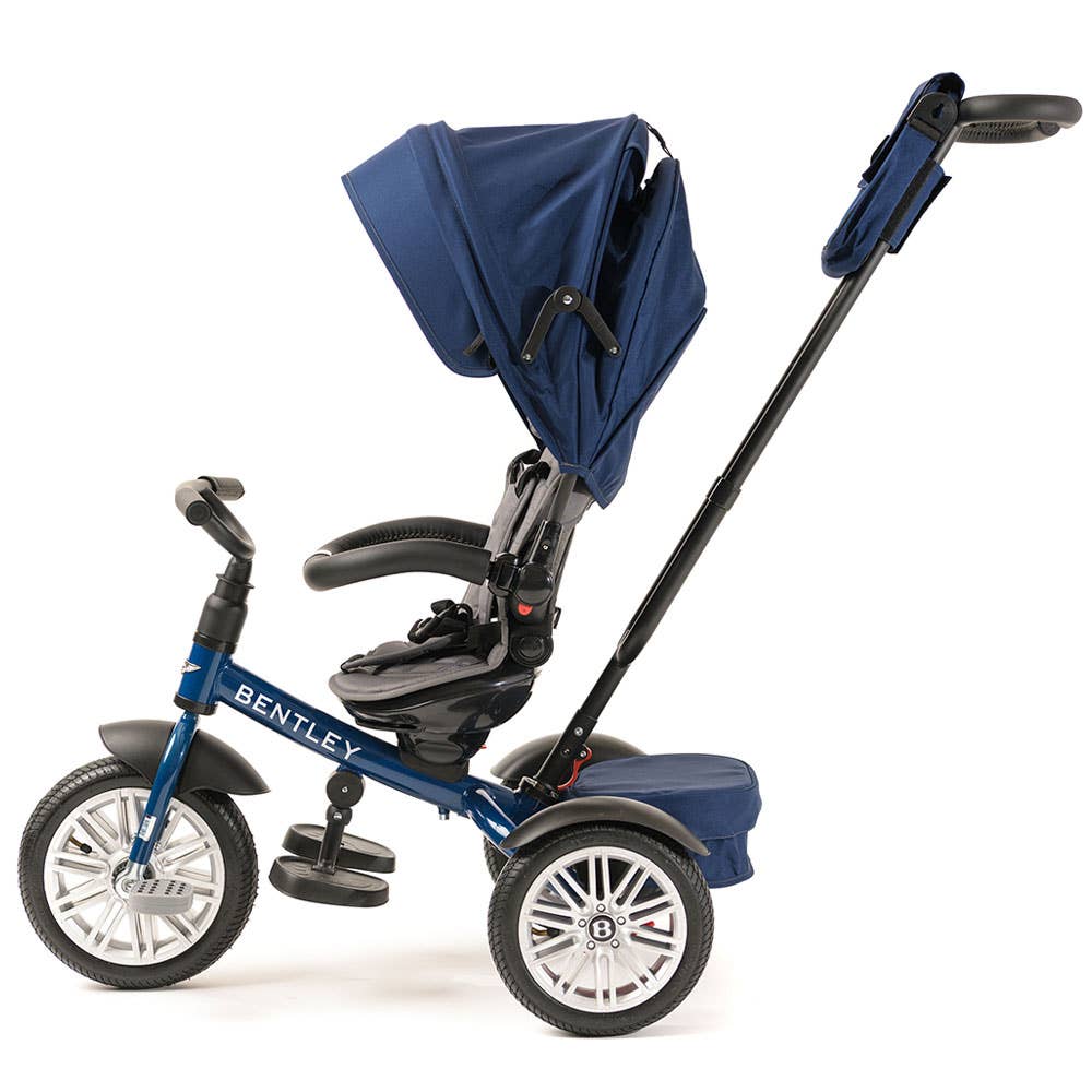 6 in 1 Sequin Blue Bentley Stroller Trike
