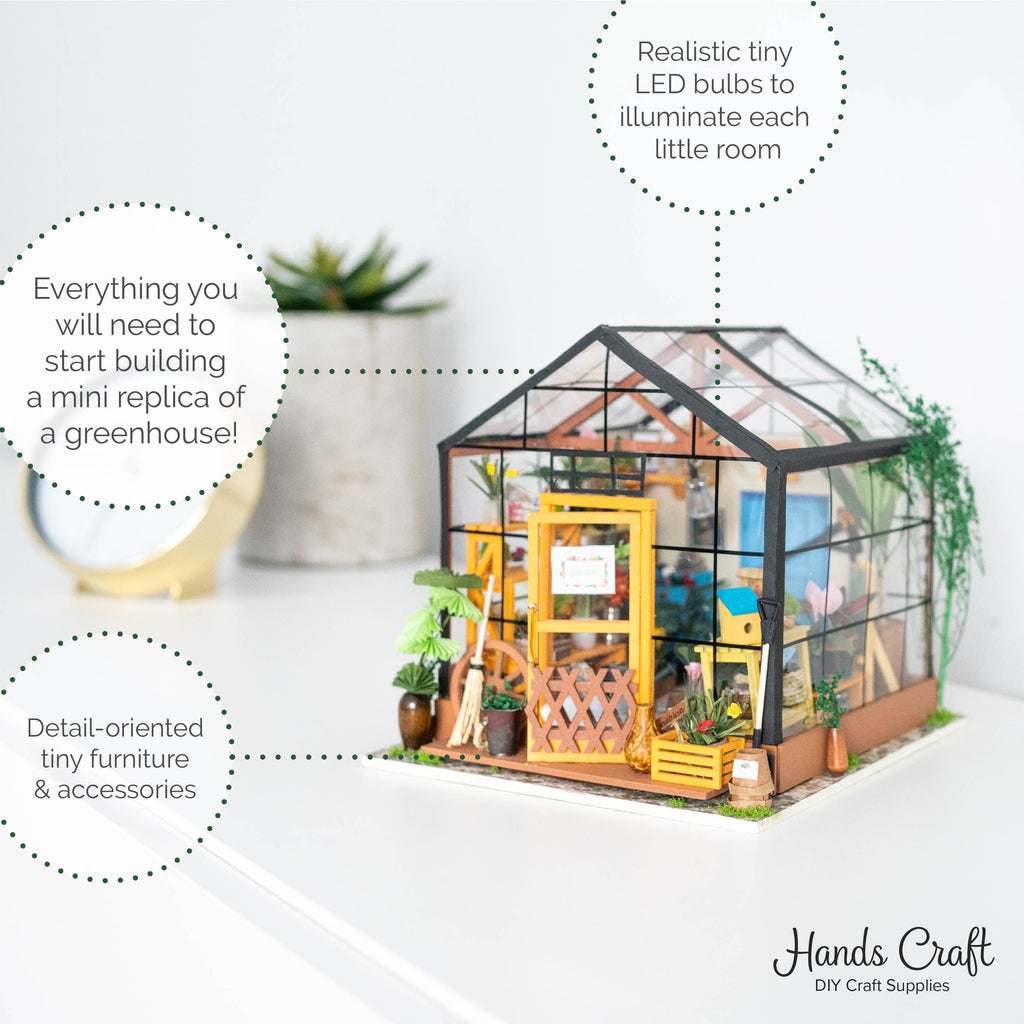 DG104, Cathy's Flower House DIY Miniature Dollhouse Kit