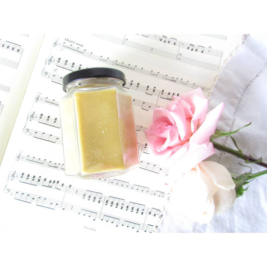Soothing Rose Hibiscus Sheep Milk Beeswax Candle