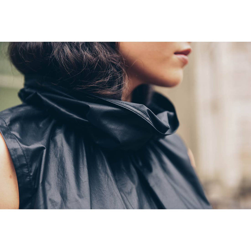 Black Brooklyn Sleeveless Paperbag Top