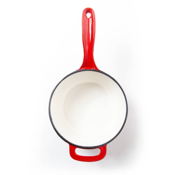 Enameled Cast Iron Saucepan