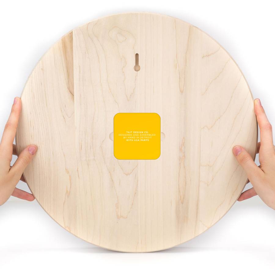 Sunshine Solid Maple and Aluminum Wall Clock