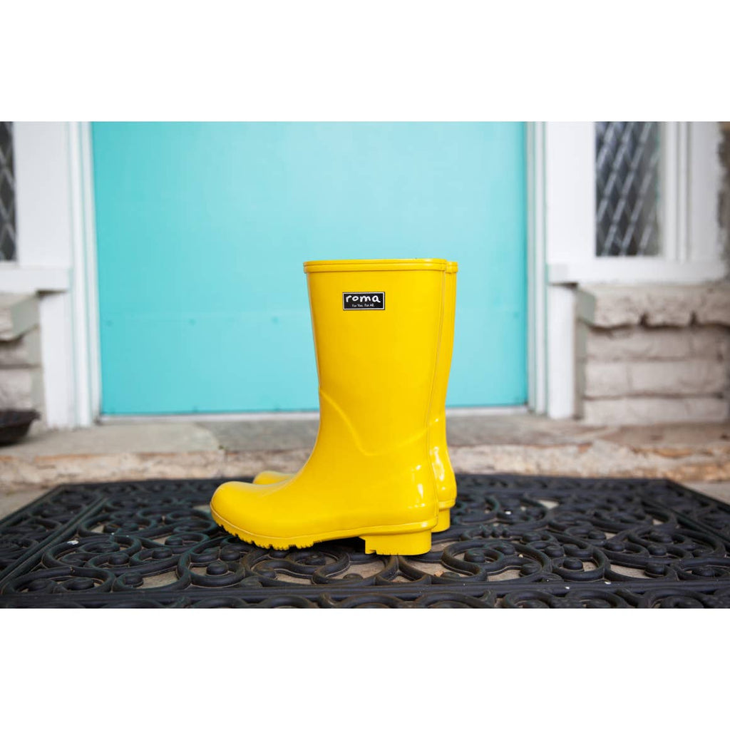 EMMA MID CALF YELLOW WOMEN'S RAIN BOOTS