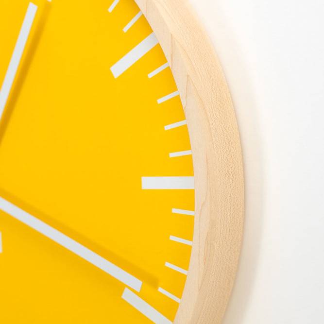 Sunshine Solid Maple and Aluminum Wall Clock