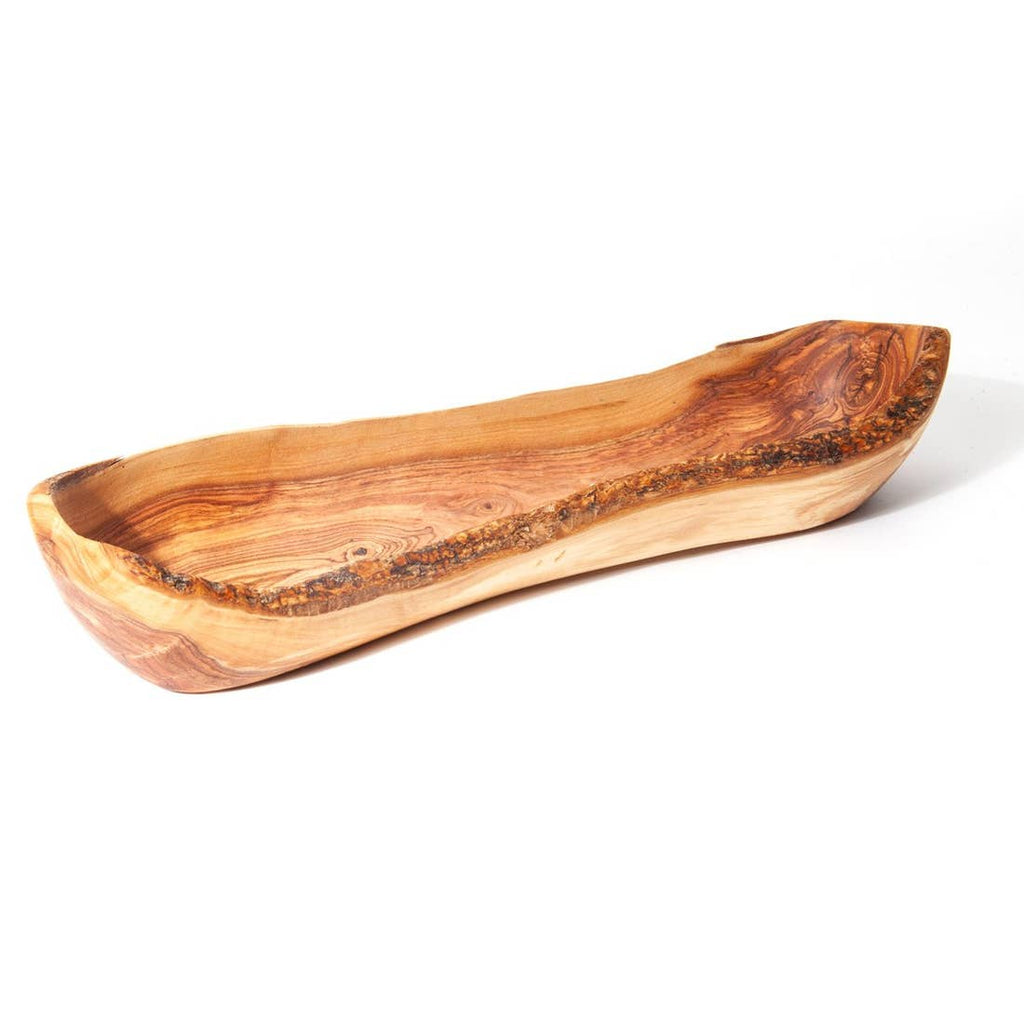 Rustic Olive Wood Bread Basket