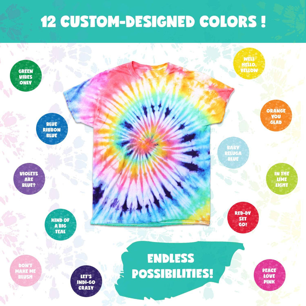 Doodlehog Easy Tie Dye Party Kit for Kids, Adults, and Group