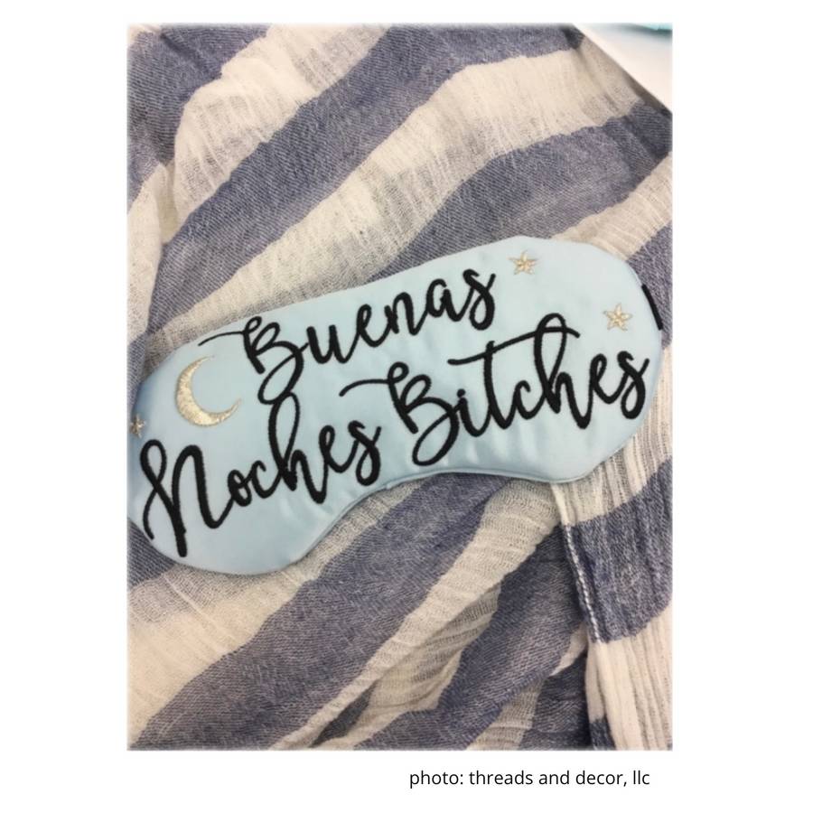 Buenas Noches Bitches Sleep Mask with cooling mask