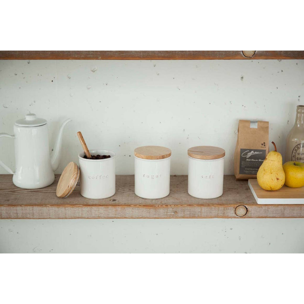 White Sugar Tosca Ceramic Canister