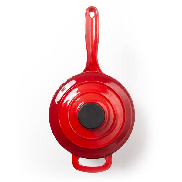 Enameled Cast Iron Saucepan