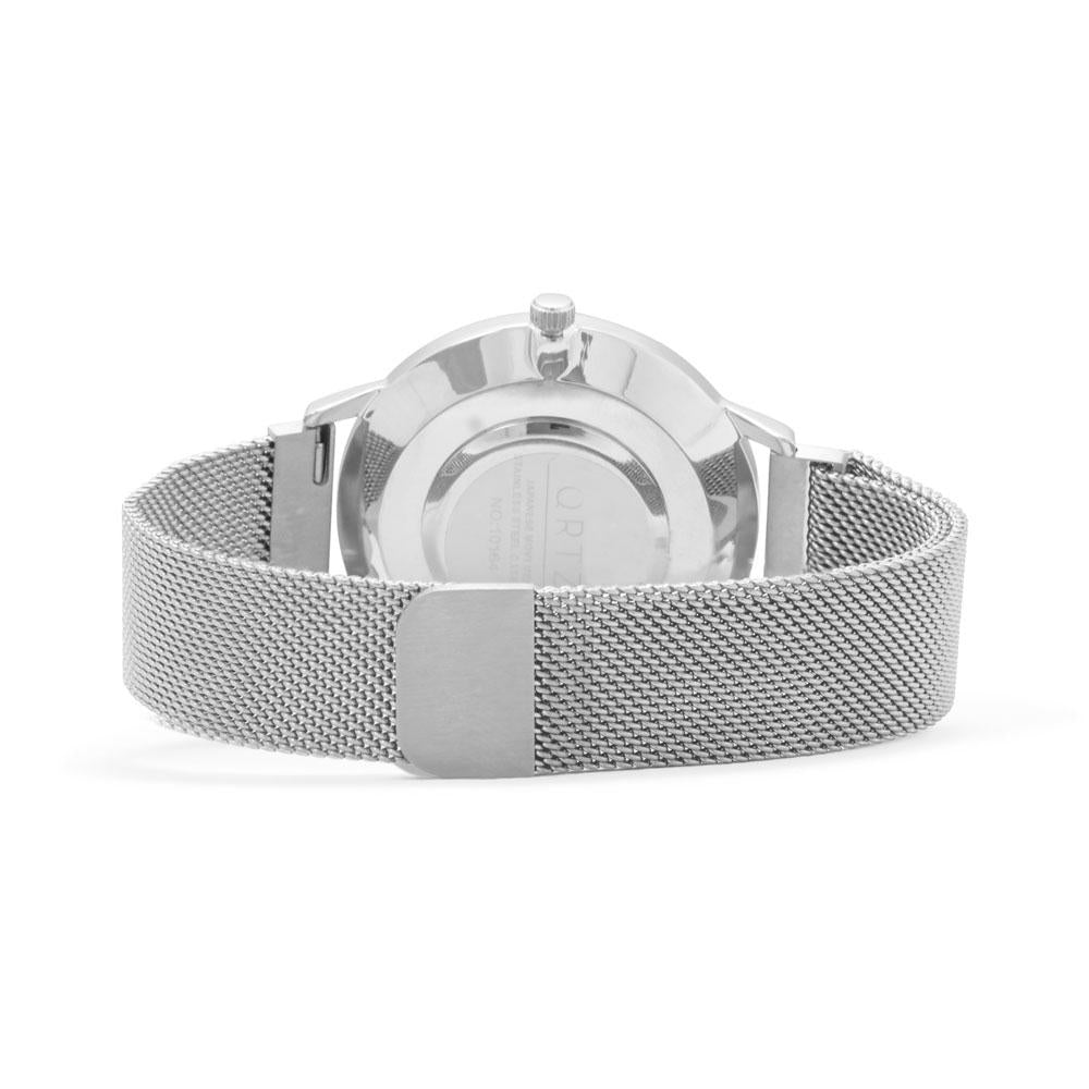 Silver Big-face Mesh Magnetic Watch