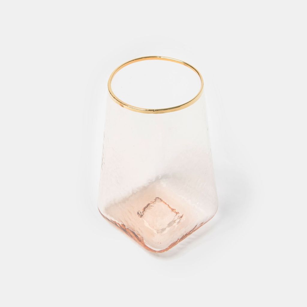 Celine Large Rose Pink Glassware - Set of 6