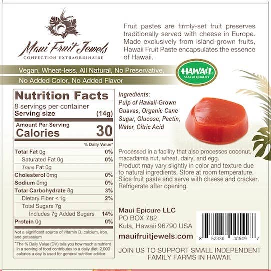 Guava Hawaii Fruit Paste