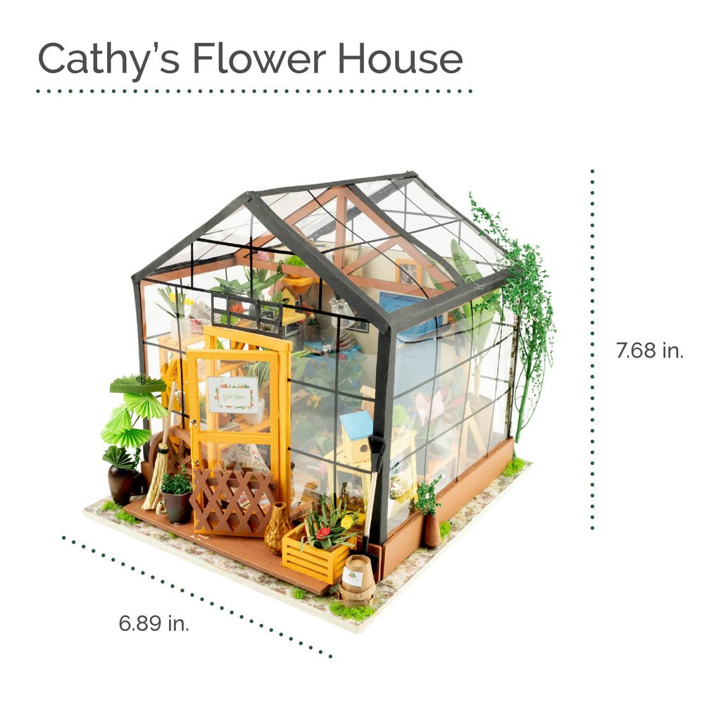 DG104, Cathy's Flower House DIY Miniature Dollhouse Kit