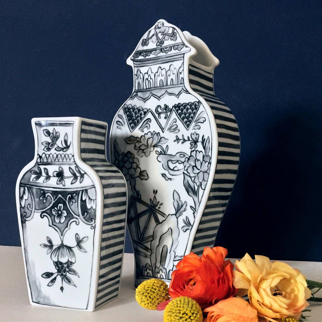 Well Versed - Gray - 7" Small Vase