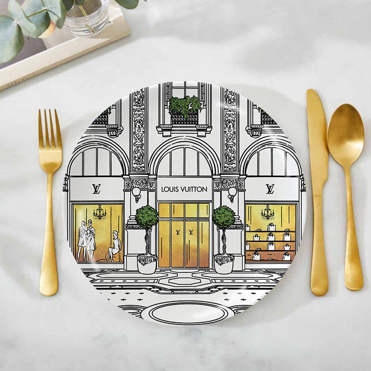 Window Shopping- LV Fine Bone China Plate