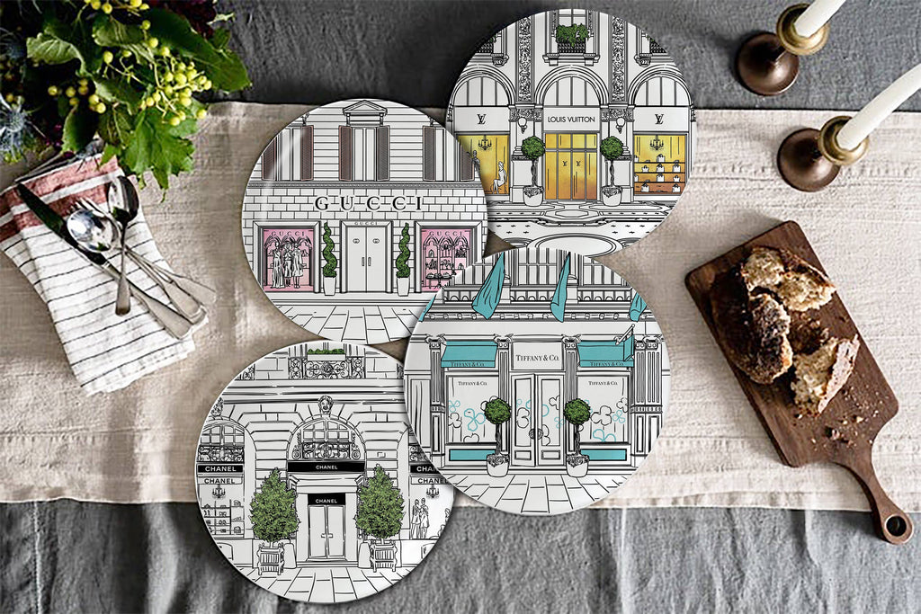 Window Shopping- LV Fine Bone China Plate