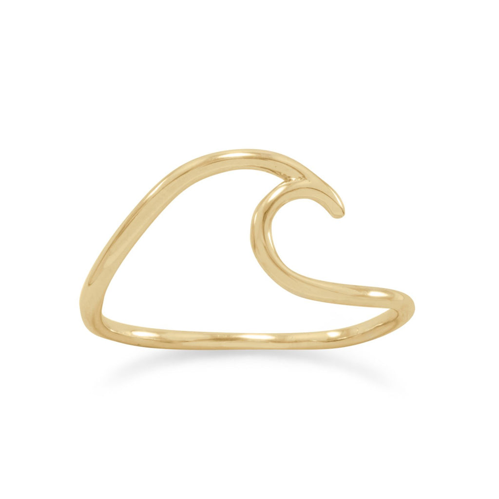 14 Karat Gold Dipped South Padre Wave Ring #BestSeller