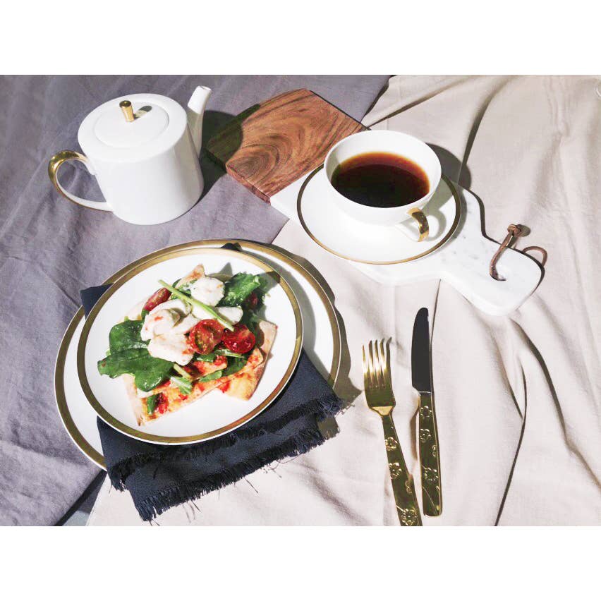 Golden Edge - Set of Two Cups & Saucers