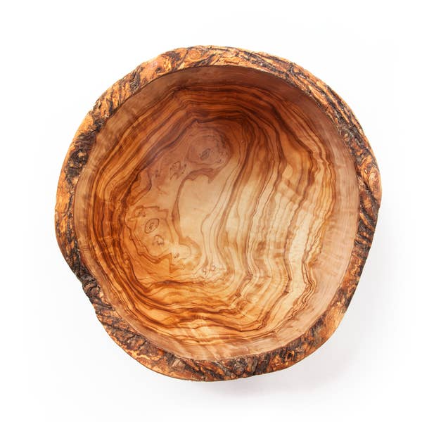 Rustic Olive Wood Salad Bowl