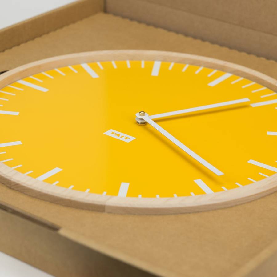 Sunshine Solid Maple and Aluminum Wall Clock