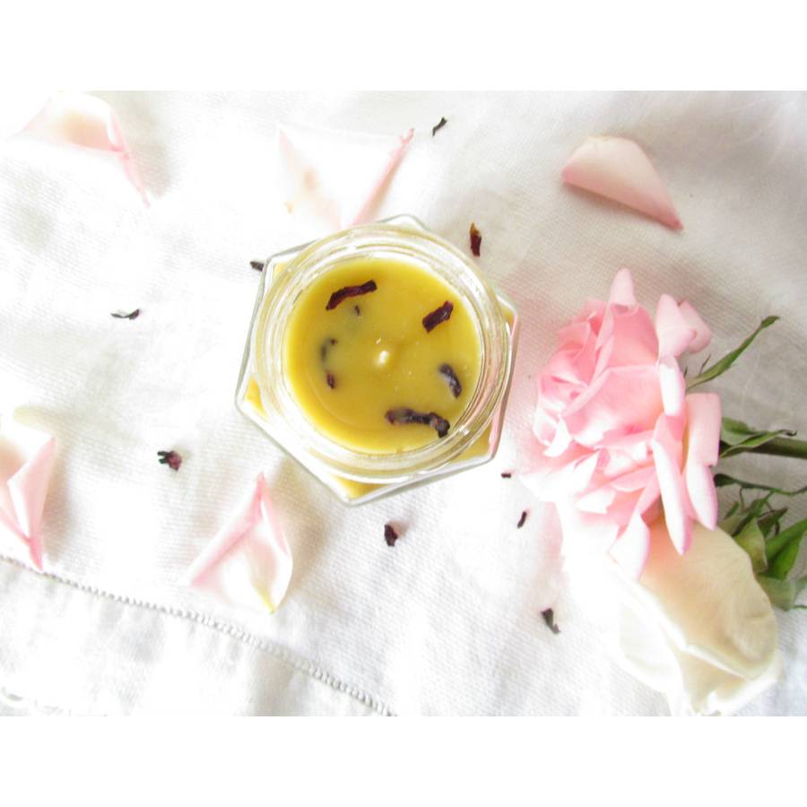 Soothing Rose Hibiscus Sheep Milk Beeswax Candle
