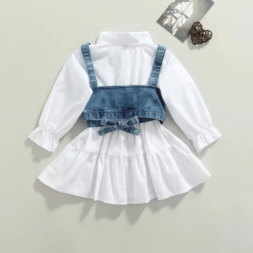 Denim Vest Shirt Dress