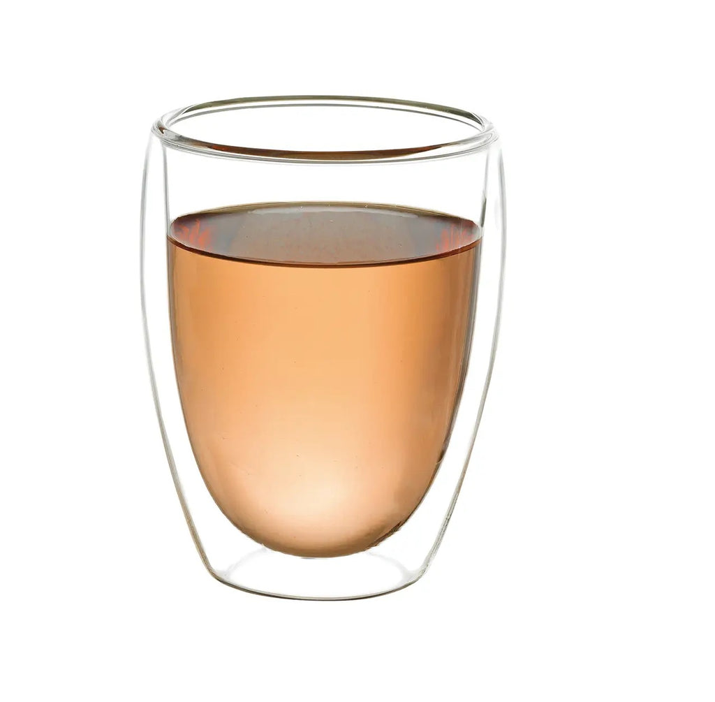 SET OF 2 DOUBLE-WALLED GLASS TEA CUPS 250ML