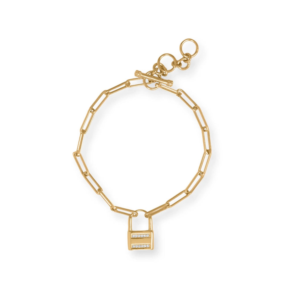14kt Locked all the way in bracelet  #Gold