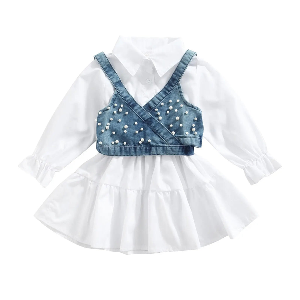Denim Vest Shirt Dress