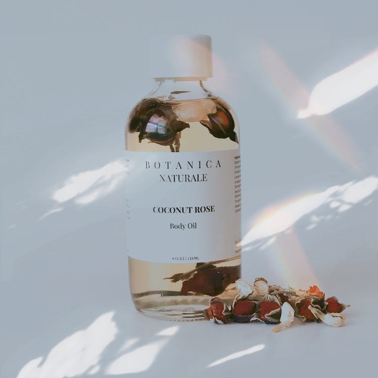 4oz Coconut Rose Body Oil