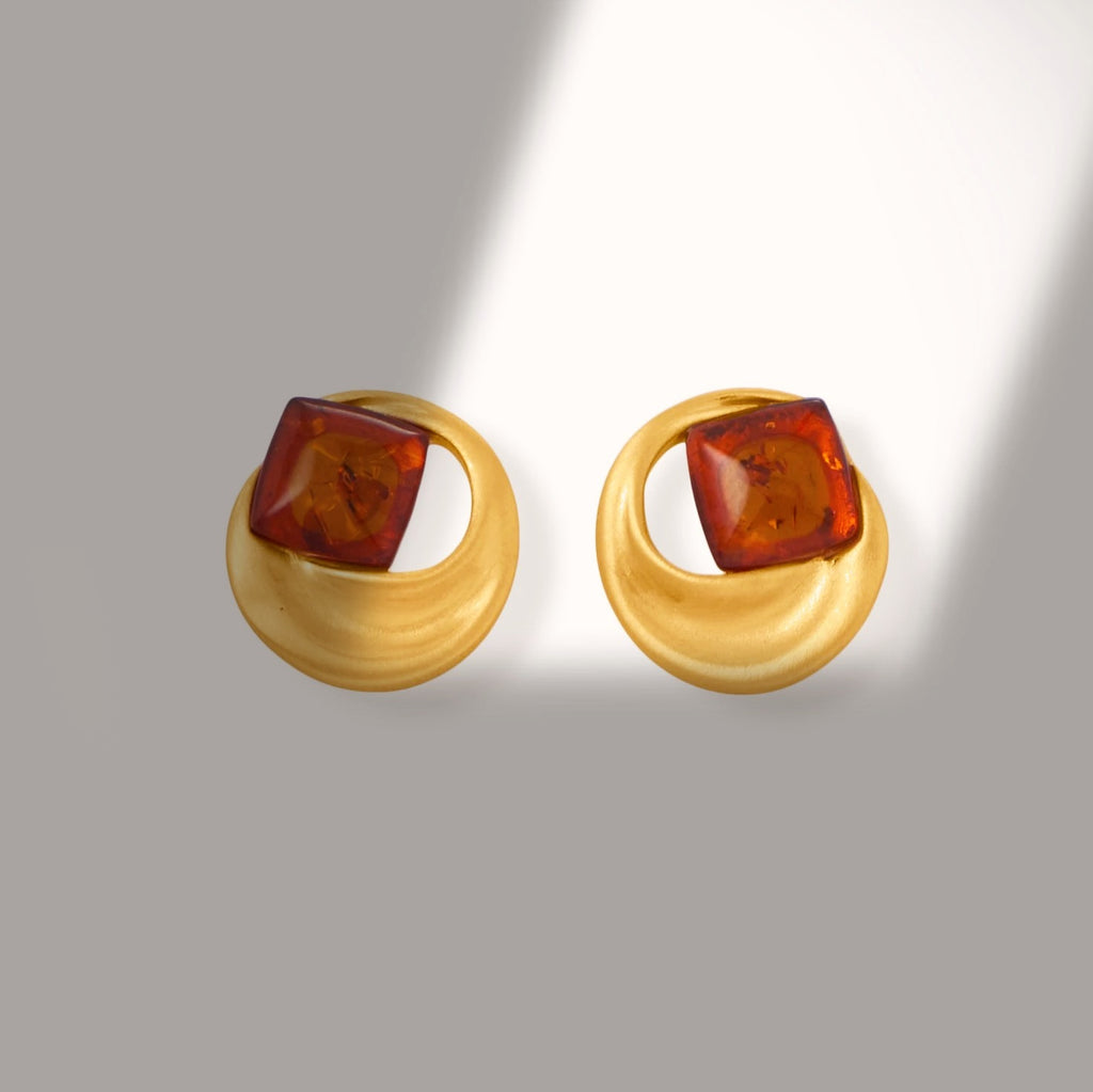 5th Ave BAP Amber Stud Earrings