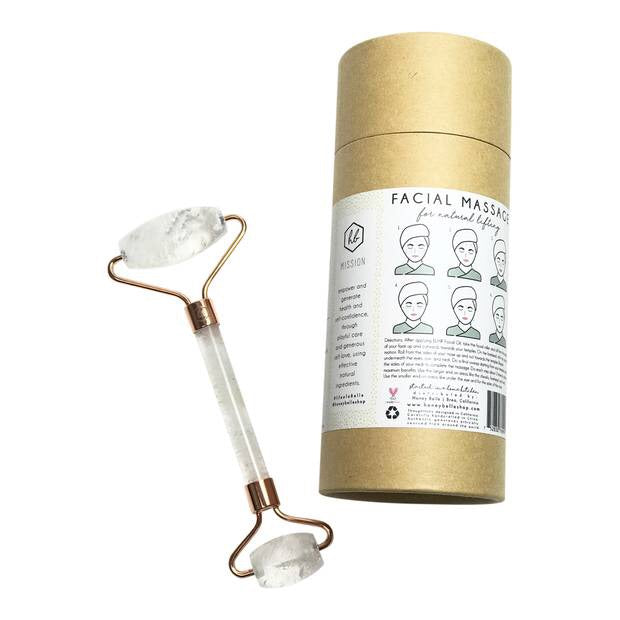 Clear Quartz Facial Roller | Facial Beauty Tool