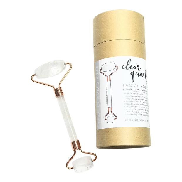 Clear Quartz Facial Roller | Facial Beauty Tool