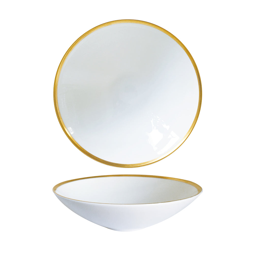 Golden Edge - Set of Two Soup/Pasta/Salad Bowls